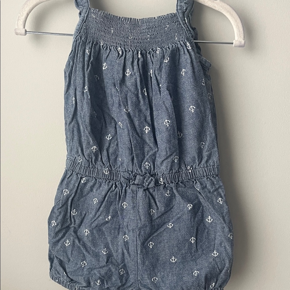 Carter's Navy Anchor Print Romper